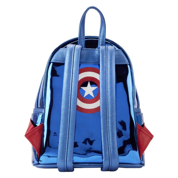 CAPTAIN AMERICA METALLIC COSPAY MINI-RUCKSACK – DISNEY LOUNGEFLY