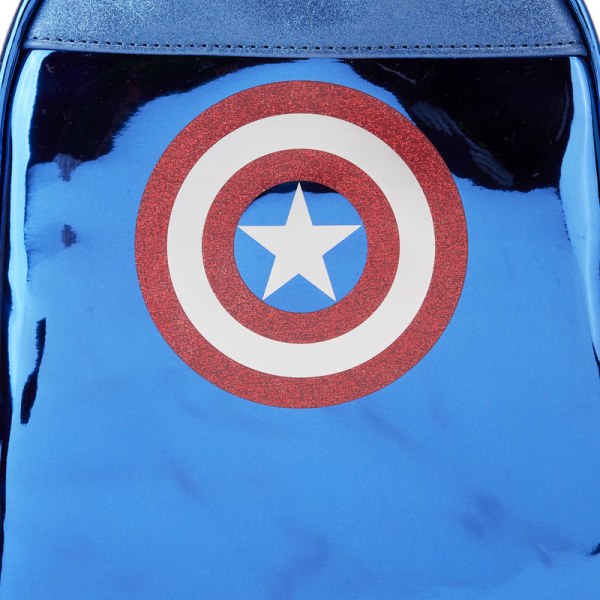 CAPTAIN AMERICA METALLIC COSPAY MINI-RUCKSACK – DISNEY LOUNGEFLY