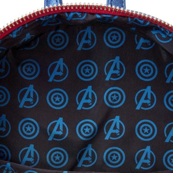 CAPTAIN AMERICA METALLIC COSPAY MINI-RUCKSACK – DISNEY LOUNGEFLY
