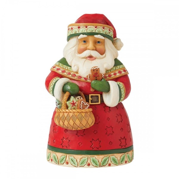 Weihnachtsmann mit Kekskorb – JIM SHORE HEARTWOOD CREEK