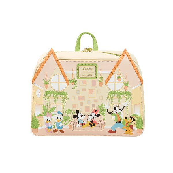 MINI-RUCKSACK MICKEY & HIS FRIENDS HOUSE VEGETAL – DISNEY LOUNGEFLY