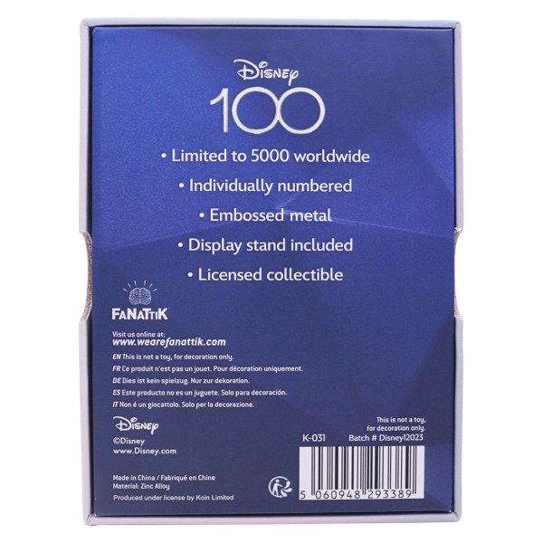 DISNEY-SAMMLERSTÜCK BARREN ZUM 100. JAHRESTAG – LIMITIERTE AUFLAGE