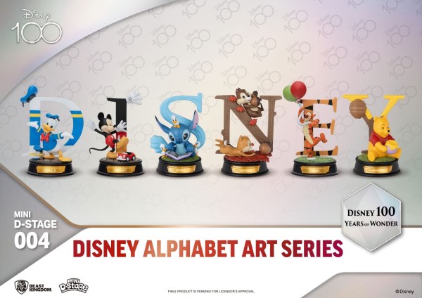 PACKUNG MIT 6 DISNEY-ALPHABET-FIGUREN – 100 JAHRE WONDER DISNEY MINI-EI-ANGRIFF