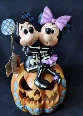 LED-Kürbisfigur Mickey und Minnie Skelette - DISNEY TRADITIONS